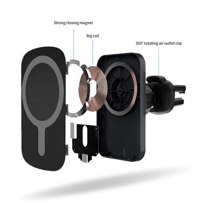Carrier compatibile per la ricarica wireless, Car Charger Qi Magnetico 10W
