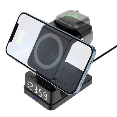 Indicatore di umidità allarme Qi caricabatterie wireless Clock Dock 0.3kg Iphone utilizzo