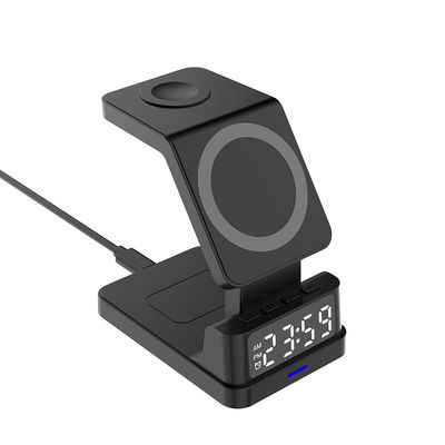 Indicatore di umidità allarme Qi caricabatterie wireless Clock Dock 0.3kg Iphone utilizzo