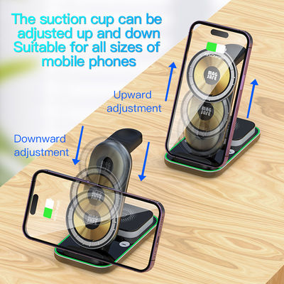 4 in 1 caricabatterie senza fili Qi magnetica Dock corto circuito universale