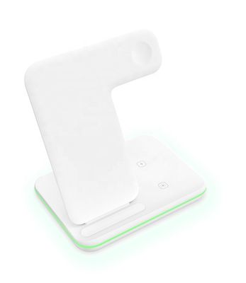 Dock del caricabatterie senza fili Qi a prova di fuoco 15w 3 in 1 Stand di ricarica con lampada