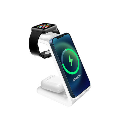 Multifunzione Qi 3 In 1 15w caricabatterie wireless per Iphone Iwatch Tipo di supporto per telefono