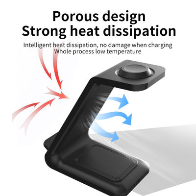 Multifunzione Qi 3 In 1 15w caricabatterie wireless per Iphone Iwatch Tipo di supporto per telefono
