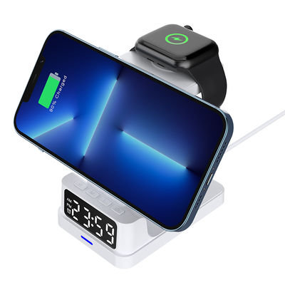 Indicatore di umidità allarme Qi caricabatterie wireless Clock Dock 0.3kg Iphone utilizzo