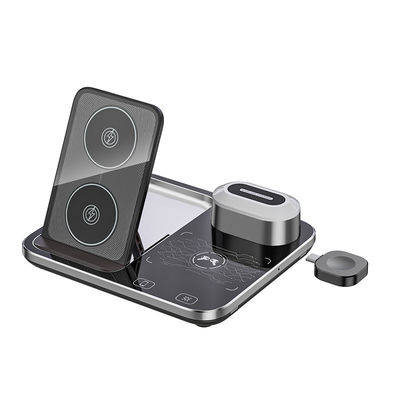 Dimming Fast Qi Wireless Charger Dock Stand 15W Alta efficienza
