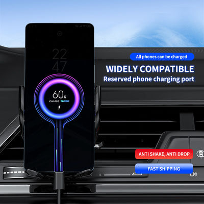Ricarica wireless Qi Porta telefono auto, caricabatterie Qi Monte auto 97g