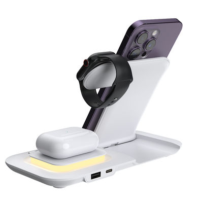Sosta di ricarica senza fili pieghevole a LED compatibile, Sosta di ricarica magnetica 15W